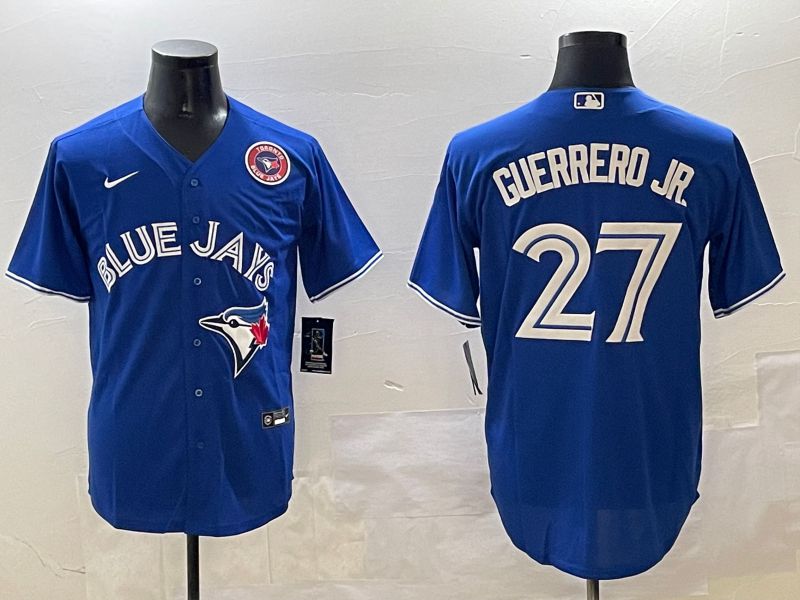 Men Toronto Blue Jays #27 Guerrero jr Blue Game 2025 Nike MLB Jersey style 4->toronto blue jays->MLB Jersey